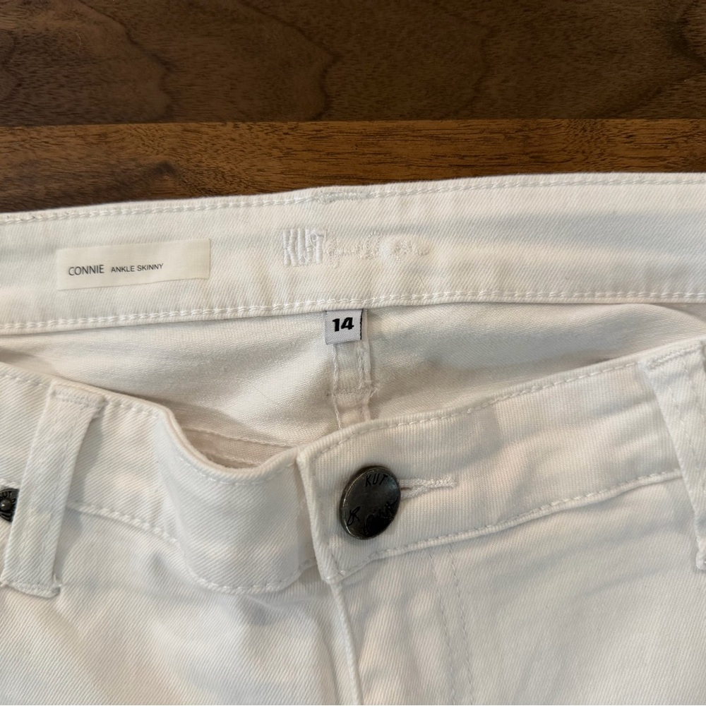 Kut from the Kloth White Ankle Skinny Jeans size 14 - Picture 5 of 7